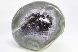 5.7" Purple Amethyst Geode With Polished Face - Uruguay - #199748-2